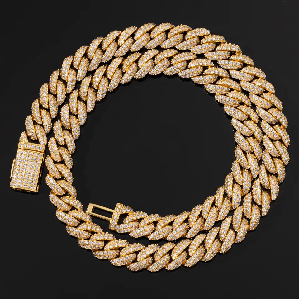 Moissanite 10mm Cuban Chain or Bracelet