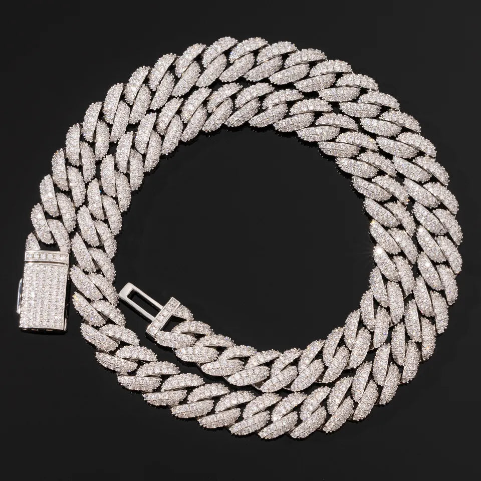 Moissanite 10mm Cuban Chain or Bracelet